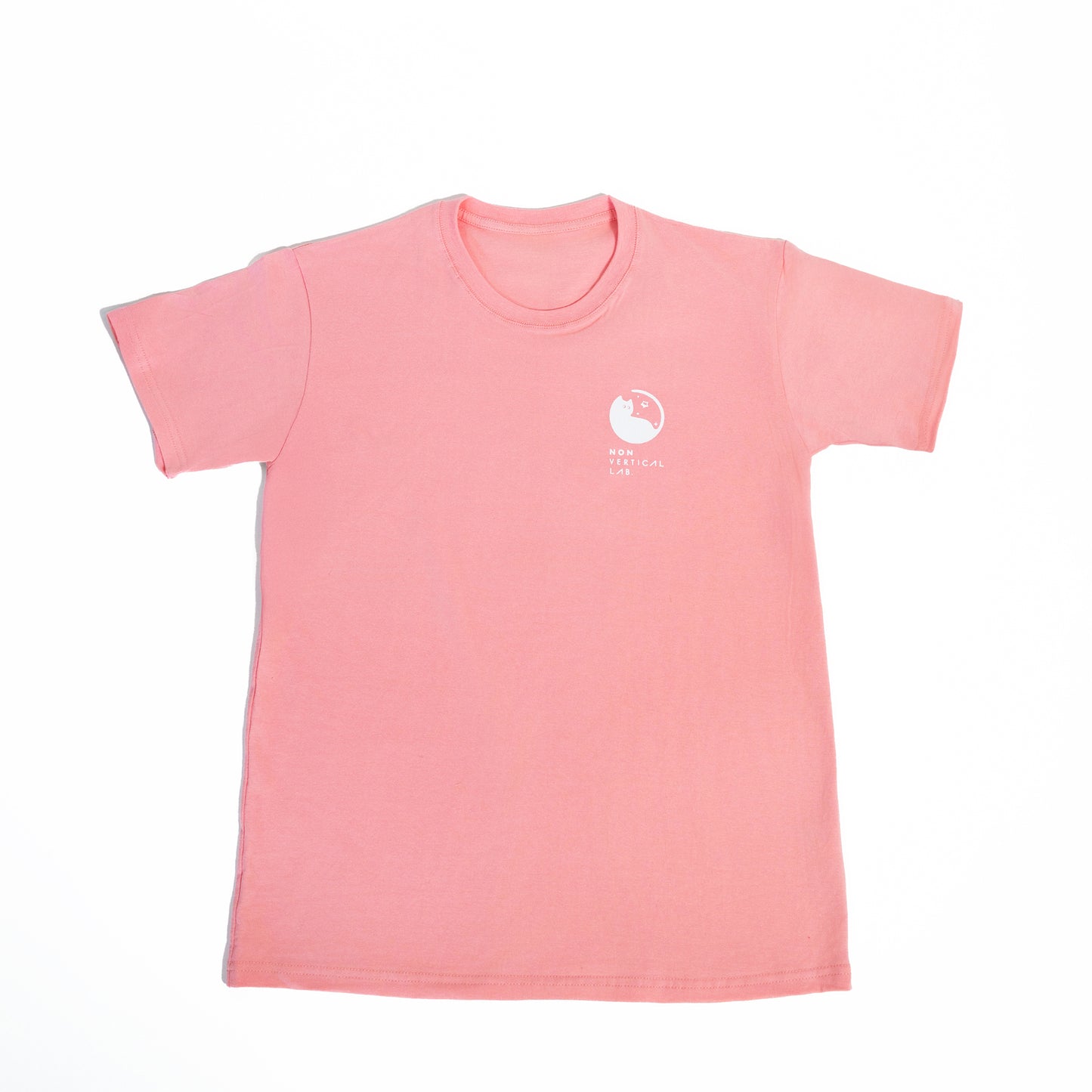 Cosmic Leap Cat T-Shirt featuring a black cat mid-leap across space – a climbing-inspired gift for dyno lovers and rock climbers.