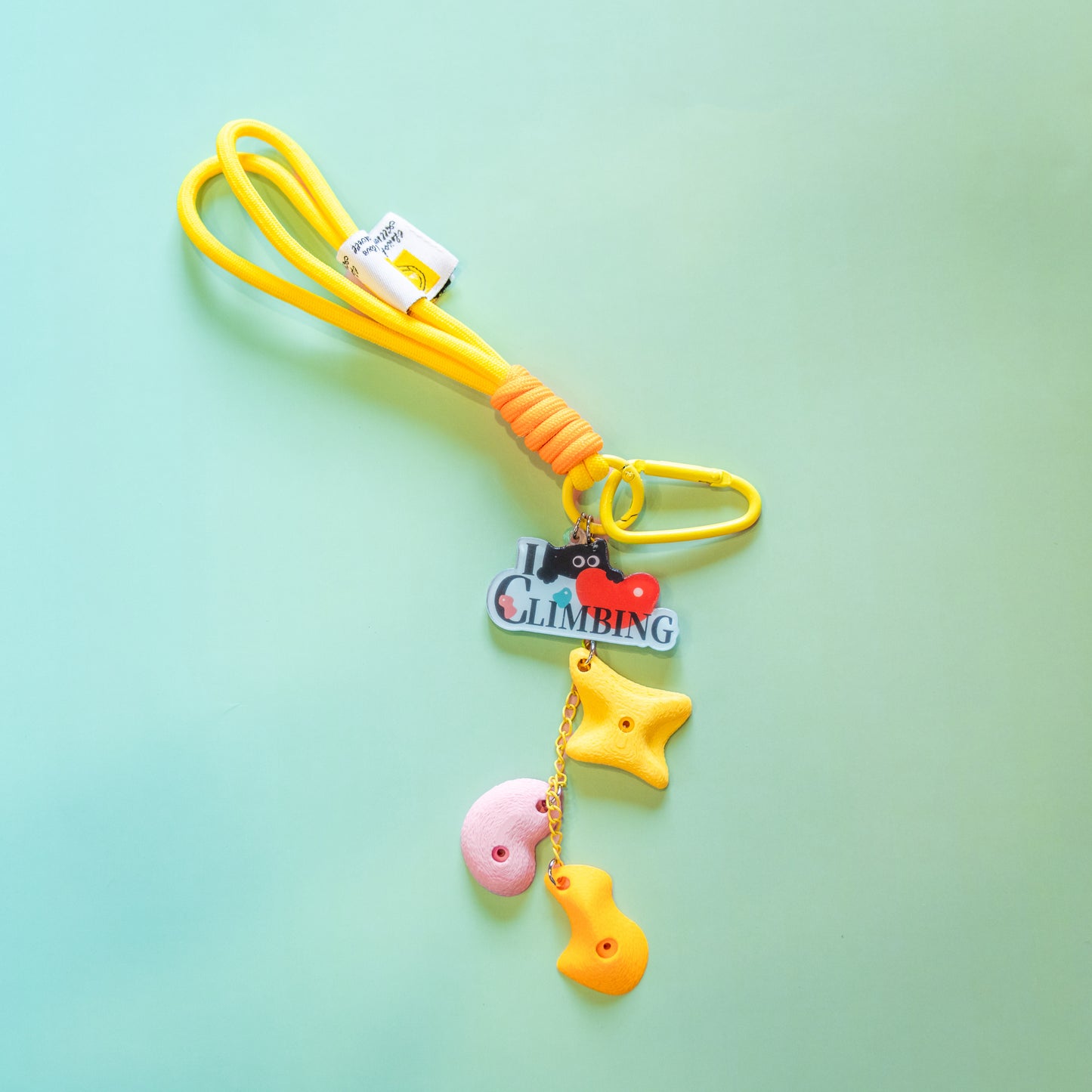 I Love Climbing Mini Holds Bag Charm | Non Vertical Lab