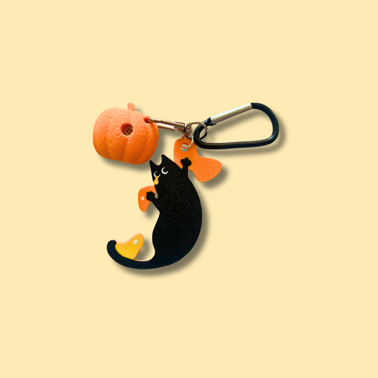 Short-Armed Cat Keychain Fall Edition | Non Vertical Lab