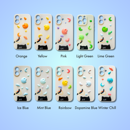 Carabiner Cat Climbing Holds iPhone Case | Non Vertical Lab