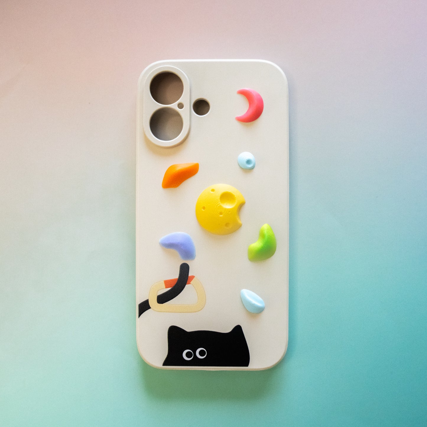 Carabiner Cat Climbing Holds iPhone Case | Non Vertical Lab