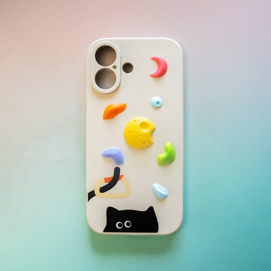 Carabiner Cat Climbing Holds iPhone Case | Non Vertical Lab