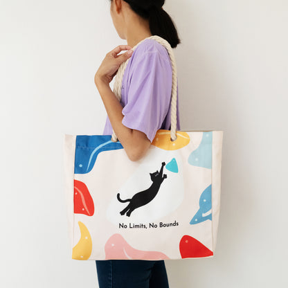 Dyno Cat Canvas Tote Bag | Non-Vertical Lab