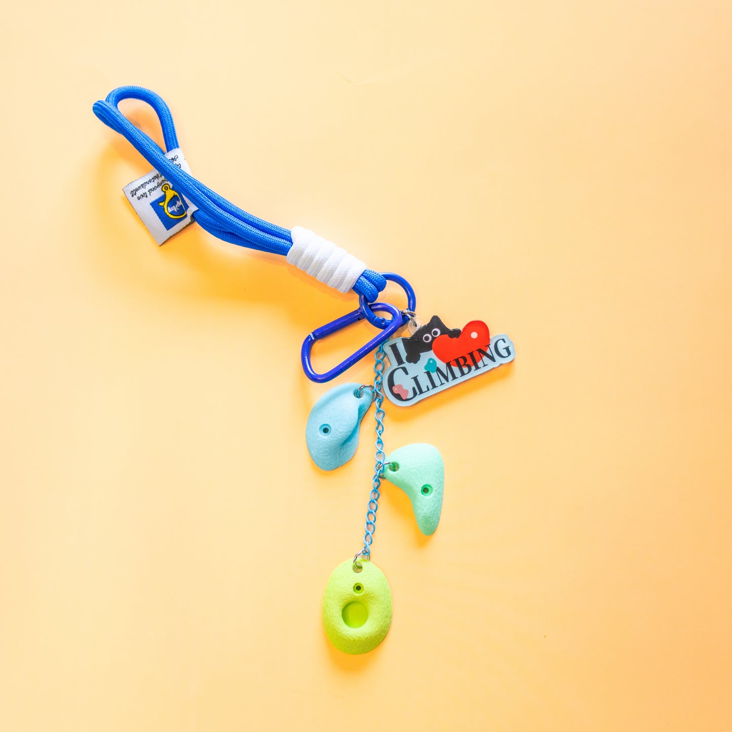 I Love Climbing Mini Holds Bag Charm | Non Vertical Lab