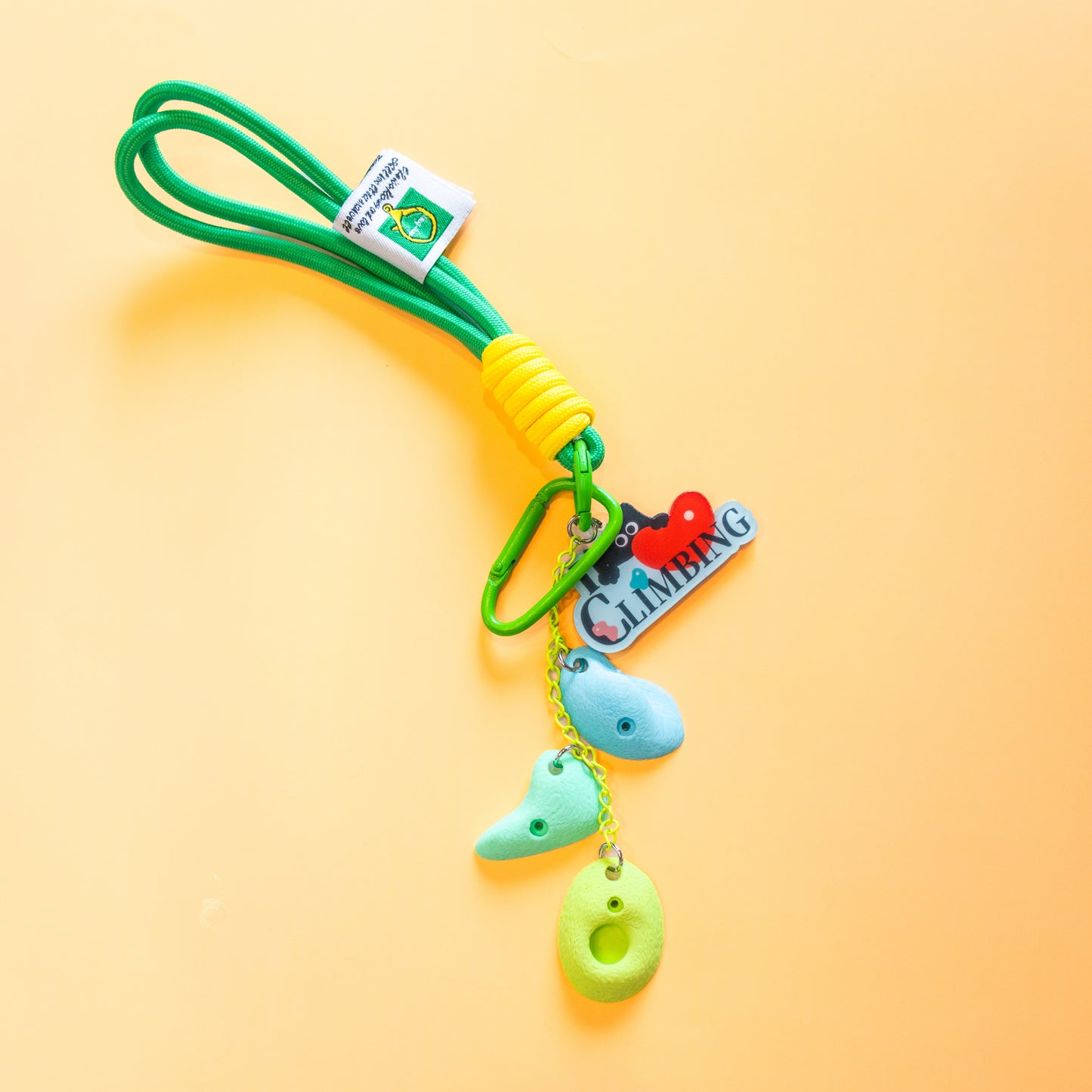 I Love Climbing Mini Holds Bag Charm | Non Vertical Lab