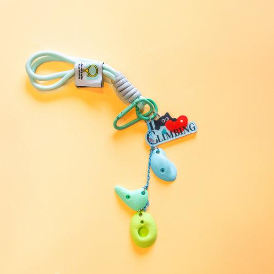 I Love Climbing Mini Holds Bag Charm | Non Vertical Lab