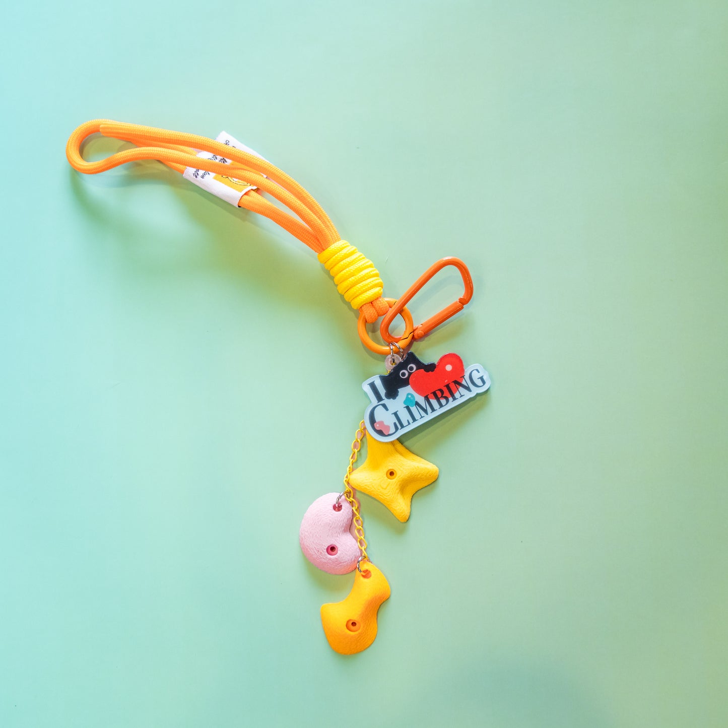 I Love Climbing Mini Holds Bag Charm | Non Vertical Lab