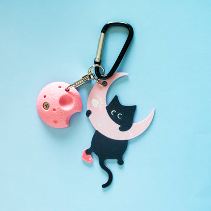 Moon Cat Keychain | Non Vertical Lab