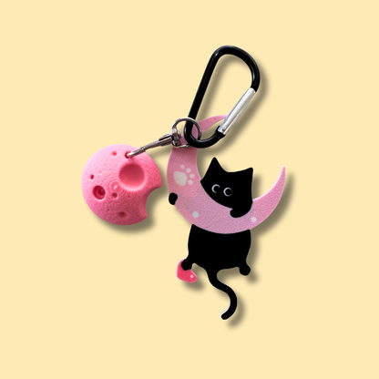 Moon Cat Keychain | Non Vertical Lab